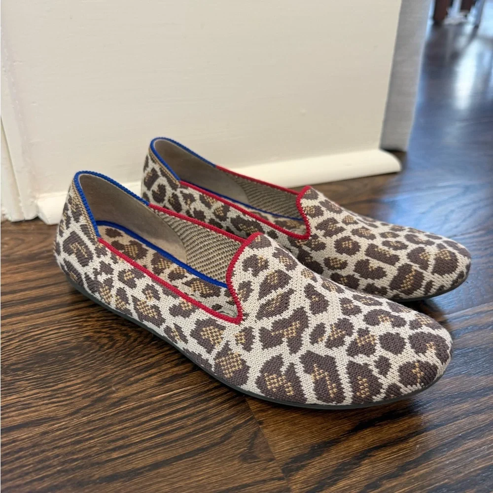 Rothy’s Mocha Spot Leopard Print Loafers – Size 7 – NWOT - spring shoe - Picture 2 of 9